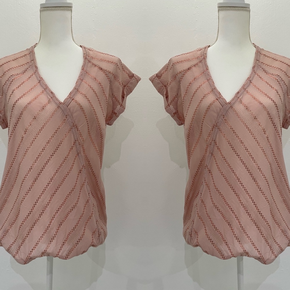 Promod pink short sleeve top size M